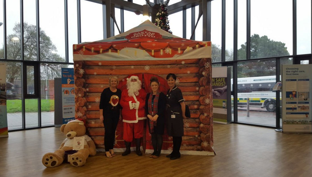 Gala's Pop up Santa's Grotto at Rotherham Hospital for their fundraiser day